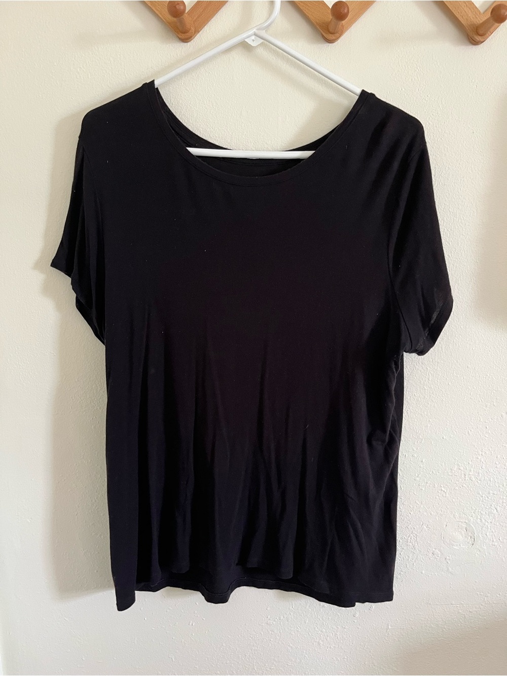 Apt. 9 Black Short Sleeve Crewneck Tee